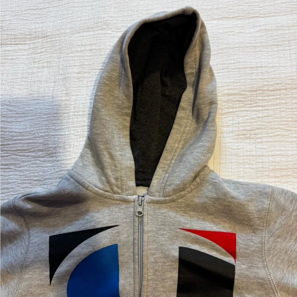 Champion Sweater Boys Small Gray Full Zip Up Hoodie Sweatshirt Youth/Kids *